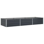 vidaXL Jardinière Anthracite 195 x 100 x 45 cm Acier galvanisé