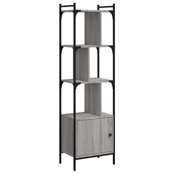 vidaXL Bibliothèque avec porte sonoma gris 44 5x30x154 5 cm