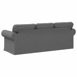 vidaXL Canapé Gris foncé 215 x 82 x 80 cm tissu