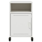 vidaXL Table de chevet blanc 36x39x59 cm acier