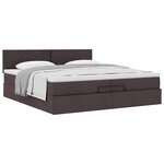 VidaXL Cadre de lit ottoman avec matelas marron foncé 200x200 cm tissu
