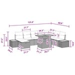 vidaXL Ensemble de canapé de jardin avec coussin 9 Pièces Noir polyrotin