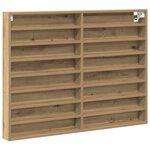vidaXL Cabinet d'Affichage chêne artisanal 100 x 8.5 x 75 cm