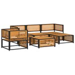 vidaXL Salon de jardin avec coussins 6 Pièces bois d'acacia solide