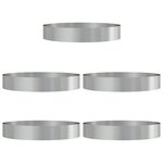 vidaXL Pots de jardin 5 Pièces Argent 120 x 120 x 20 cm Acier galvanisé