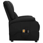 vidaXL Fauteuil de massage Noir Similicuir