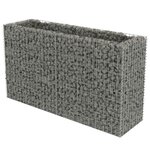 vidaXL Lit surélevé à gabion Acier galvanisé 180x50x100 cm
