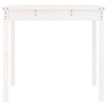 vidaXL Table de jardin blanc 121x82 5x76 cm bois massif de pin