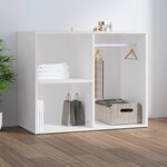 vidaXL Armoire de dressing Blanc 80x40x65 cm Bois d'ingénierie