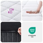 vidaXL Matelas à ressorts ensachés dureté moyenne 70x200 cm