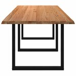 vidaXL Table à manger marron clair bois de chêne massif rectangulaire