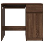 vidaXL Bureau chêne marron 86x49x76 cm bois d'ingénierie