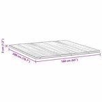 vidaXL Coussins de Matelas Blanc 160 x 200 cm Latex
