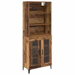 vidaXL Haut Armoire Bois Ancien 69 5 x 34 x 180 cm Bois d'ingénierie