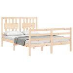 vidaXL Cadre de lit sans matelas 120x200 cm bois massif