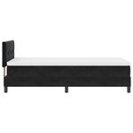Lit avec Sommier à Ressorts et Matelas & LED Noir 90x190 cm Velours