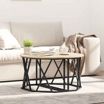 Table basse vidaXL en chêne Sonoma 80x80x42 cm en bois aggloméré