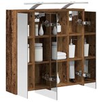 vidaXL Armoire Miroir de Salle de Bain Bois ancien 63 5 x 16 x 62 5 cm