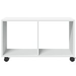 vidaXL Armoire à roulettes blanc 72x33x42 5 cm bois d'ingénierie