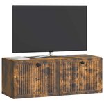 vidaXL Meuble TV mural Chêne fumé 78 5 x 31 x 30 cm Bois d'ingénierie