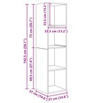 vidaXL Ensemble de meubles TV 3 Pièces Bois ancien 37 x 37 x 142.5 cm