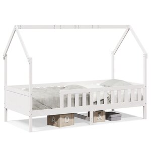 vidaXL Cadre de lit d'enfants forme de maison sans matelas pin