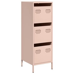 vidaXL Buffet haut rose 39x35x103 5 cm acier