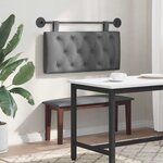 vidaXL Tête de lit suspendue Gris foncé Tissu