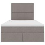 vidaXL Lit avec rangement et LED avec LED Taupe 120 x 190 cm Polyester