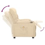 vidaXL Fauteuil de massage Crème Tissu