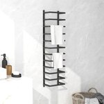 vidaXL Porte-serviette Noir 24x12x96 cm Acier
