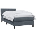 vidaXL Sommier à lattes de lit et matelas gris foncé 90x210 cm velours