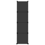 vidaXL Cubes de rangement 12 Pièces avec portes Noir PP