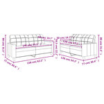 vidaXL Ensemble de canapés 2 Pièces avec coussins Crème Similicuir