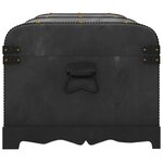 vidaXL Coffre de rangement en bois Large Noir