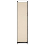vidaXL Armoire à chaussures avec housse Crème 58x28x106 cm Tissu