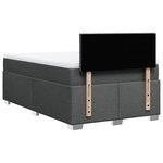 vidaXL Sommier à lattes de lit avec matelas Gris foncé 120x200cm Tissu