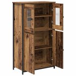 vidaXL Haut Armoire Bois Ancien 62 x 32 x 106 5 cm Bois d'ingénierie