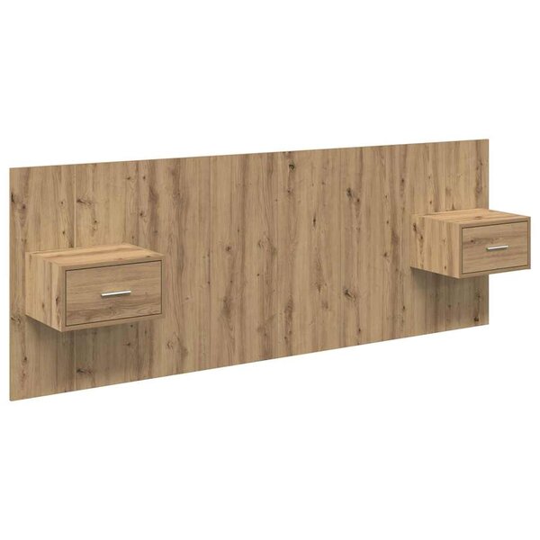 vidaXL Tête de lit avec armoire avec tiroir 3 Pièces Chêne artisanal