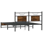 vidaXL Cadre de lit sans matelas chêne fumé 140x190 cm bois ingénierie