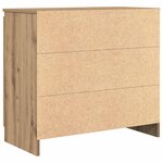 vidaXL Buffet avec tiroir chêne artisanal 71x35x65 cm bois ingénierie