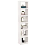 vidaXL Bibliothèque/Séparateur de pièce Blanc 40x30x199 cm Pin massif