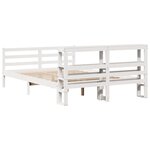 vidaXL Cadre de lit sans matelas blanc 150x200 cm bois de pin massif