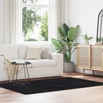 vidaXL Tapis Shaggy à poils longs NAVARRA noir 130x200 cm polyester