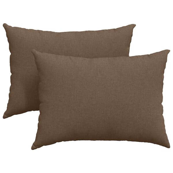 vidaXL Coussins de canapé 2 Pièces Marron 70 x 50 cm tissu