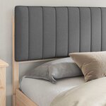 vidaXL Cadre de lit avec tête de lit rembourrée Gris foncé
