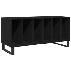 vidaXL Meuble à vinyles Chêne noir 100 x 38 x 48 cm Bois d'ingénierie