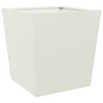 vidaXL Jardinières 2 Pièces blanc 50x50x50 cm acier
