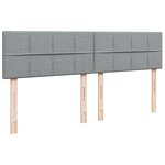 vidaXL Sommier à lattes de lit avec matelas Gris clair 180x200cm Tissu