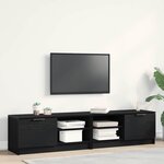 vidaXL Meuble TV 2 Pièces Noir 80 x 35 x 36.5 cm Bois d'ingénierie